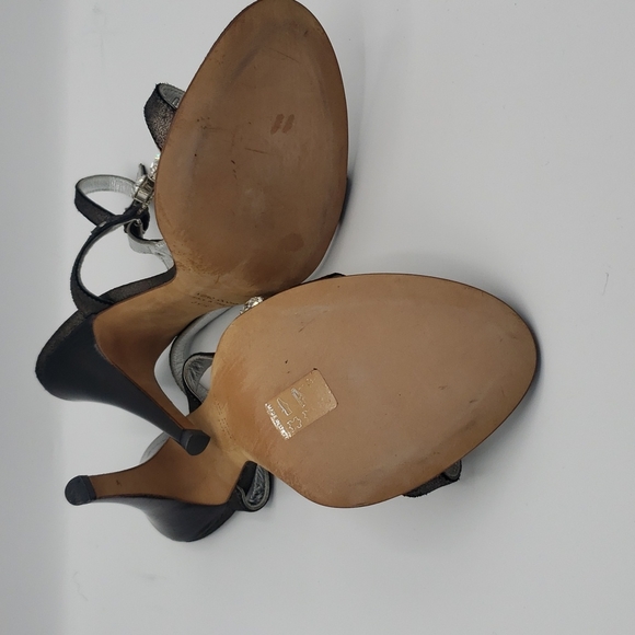 GIUSEPPE ZANOTTI SIZE 39 1/2 COLOR GRAY WITH DIMOND STONES 100% AUTHENTIC - Picture 6 of 9